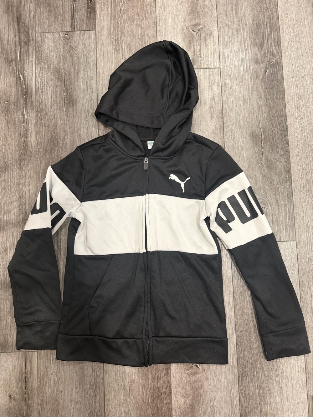 Puma Black & White Zip Hoodie